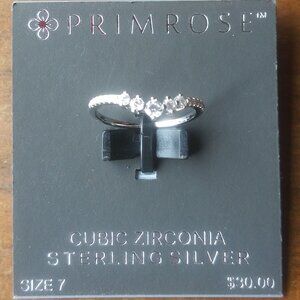 Primrose Sterling Silver & Cubic Zirconia Ring Size 7